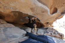 Bouldering in Hueco Tanks on 02/25/2020 with Blue Lizard Climbing and Yoga

Filename: SRM_20200225_1527390.jpg
Aperture: f/5.6
Shutter Speed: 1/250
Body: Canon EOS-1D Mark II
Lens: Canon EF 16-35mm f/2.8 L