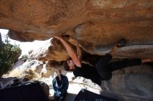 Bouldering in Hueco Tanks on 02/25/2020 with Blue Lizard Climbing and Yoga

Filename: SRM_20200225_1543020.jpg
Aperture: f/8.0
Shutter Speed: 1/320
Body: Canon EOS-1D Mark II
Lens: Canon EF 16-35mm f/2.8 L