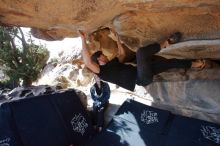 Bouldering in Hueco Tanks on 02/25/2020 with Blue Lizard Climbing and Yoga

Filename: SRM_20200225_1543050.jpg
Aperture: f/6.3
Shutter Speed: 1/320
Body: Canon EOS-1D Mark II
Lens: Canon EF 16-35mm f/2.8 L