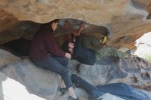 Bouldering in Hueco Tanks on 02/25/2020 with Blue Lizard Climbing and Yoga

Filename: SRM_20200225_1556250.jpg
Aperture: f/5.0
Shutter Speed: 1/320
Body: Canon EOS-1D Mark II
Lens: Canon EF 50mm f/1.8 II