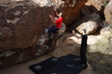 Bouldering in Hueco Tanks on 02/28/2020 with Blue Lizard Climbing and Yoga

Filename: SRM_20200228_1146480.jpg
Aperture: f/8.0
Shutter Speed: 1/250
Body: Canon EOS-1D Mark II
Lens: Canon EF 16-35mm f/2.8 L