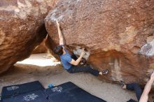 Bouldering in Hueco Tanks on 02/28/2020 with Blue Lizard Climbing and Yoga

Filename: SRM_20200228_1158430.jpg
Aperture: f/4.5
Shutter Speed: 1/250
Body: Canon EOS-1D Mark II
Lens: Canon EF 16-35mm f/2.8 L