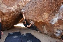 Bouldering in Hueco Tanks on 02/28/2020 with Blue Lizard Climbing and Yoga

Filename: SRM_20200228_1202550.jpg
Aperture: f/4.5
Shutter Speed: 1/250
Body: Canon EOS-1D Mark II
Lens: Canon EF 16-35mm f/2.8 L