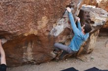 Bouldering in Hueco Tanks on 02/28/2020 with Blue Lizard Climbing and Yoga

Filename: SRM_20200228_1203100.jpg
Aperture: f/5.0
Shutter Speed: 1/250
Body: Canon EOS-1D Mark II
Lens: Canon EF 16-35mm f/2.8 L