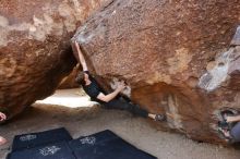 Bouldering in Hueco Tanks on 02/28/2020 with Blue Lizard Climbing and Yoga

Filename: SRM_20200228_1203180.jpg
Aperture: f/5.0
Shutter Speed: 1/250
Body: Canon EOS-1D Mark II
Lens: Canon EF 16-35mm f/2.8 L