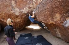 Bouldering in Hueco Tanks on 02/28/2020 with Blue Lizard Climbing and Yoga

Filename: SRM_20200228_1204000.jpg
Aperture: f/5.0
Shutter Speed: 1/250
Body: Canon EOS-1D Mark II
Lens: Canon EF 16-35mm f/2.8 L