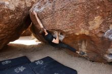 Bouldering in Hueco Tanks on 02/28/2020 with Blue Lizard Climbing and Yoga

Filename: SRM_20200228_1206170.jpg
Aperture: f/5.0
Shutter Speed: 1/250
Body: Canon EOS-1D Mark II
Lens: Canon EF 16-35mm f/2.8 L