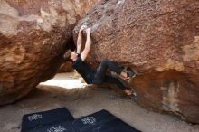 Bouldering in Hueco Tanks on 02/28/2020 with Blue Lizard Climbing and Yoga

Filename: SRM_20200228_1206290.jpg
Aperture: f/5.0
Shutter Speed: 1/250
Body: Canon EOS-1D Mark II
Lens: Canon EF 16-35mm f/2.8 L