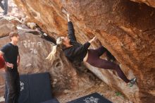 Bouldering in Hueco Tanks on 02/28/2020 with Blue Lizard Climbing and Yoga

Filename: SRM_20200228_1212350.jpg
Aperture: f/2.8
Shutter Speed: 1/320
Body: Canon EOS-1D Mark II
Lens: Canon EF 16-35mm f/2.8 L