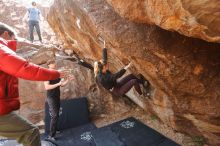 Bouldering in Hueco Tanks on 02/28/2020 with Blue Lizard Climbing and Yoga

Filename: SRM_20200228_1212360.jpg
Aperture: f/3.2
Shutter Speed: 1/320
Body: Canon EOS-1D Mark II
Lens: Canon EF 16-35mm f/2.8 L