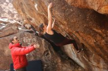 Bouldering in Hueco Tanks on 02/28/2020 with Blue Lizard Climbing and Yoga

Filename: SRM_20200228_1216091.jpg
Aperture: f/5.0
Shutter Speed: 1/320
Body: Canon EOS-1D Mark II
Lens: Canon EF 16-35mm f/2.8 L