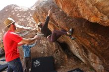 Bouldering in Hueco Tanks on 02/28/2020 with Blue Lizard Climbing and Yoga

Filename: SRM_20200228_1217100.jpg
Aperture: f/5.6
Shutter Speed: 1/320
Body: Canon EOS-1D Mark II
Lens: Canon EF 16-35mm f/2.8 L