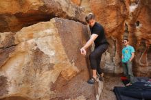 Bouldering in Hueco Tanks on 02/28/2020 with Blue Lizard Climbing and Yoga

Filename: SRM_20200228_1226190.jpg
Aperture: f/5.6
Shutter Speed: 1/250
Body: Canon EOS-1D Mark II
Lens: Canon EF 16-35mm f/2.8 L