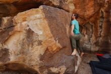 Bouldering in Hueco Tanks on 02/28/2020 with Blue Lizard Climbing and Yoga

Filename: SRM_20200228_1226320.jpg
Aperture: f/7.1
Shutter Speed: 1/250
Body: Canon EOS-1D Mark II
Lens: Canon EF 16-35mm f/2.8 L