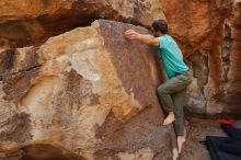 Bouldering in Hueco Tanks on 02/28/2020 with Blue Lizard Climbing and Yoga

Filename: SRM_20200228_1226370.jpg
Aperture: f/6.3
Shutter Speed: 1/250
Body: Canon EOS-1D Mark II
Lens: Canon EF 16-35mm f/2.8 L