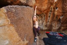 Bouldering in Hueco Tanks on 02/28/2020 with Blue Lizard Climbing and Yoga

Filename: SRM_20200228_1226560.jpg
Aperture: f/5.6
Shutter Speed: 1/250
Body: Canon EOS-1D Mark II
Lens: Canon EF 16-35mm f/2.8 L