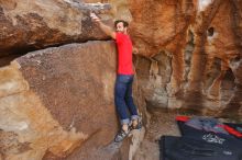 Bouldering in Hueco Tanks on 02/28/2020 with Blue Lizard Climbing and Yoga

Filename: SRM_20200228_1229130.jpg
Aperture: f/6.3
Shutter Speed: 1/250
Body: Canon EOS-1D Mark II
Lens: Canon EF 16-35mm f/2.8 L