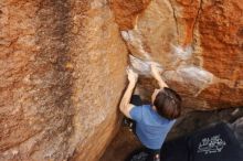 Bouldering in Hueco Tanks on 02/28/2020 with Blue Lizard Climbing and Yoga

Filename: SRM_20200228_1241020.jpg
Aperture: f/5.6
Shutter Speed: 1/250
Body: Canon EOS-1D Mark II
Lens: Canon EF 16-35mm f/2.8 L