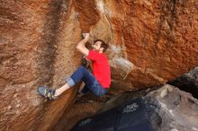 Bouldering in Hueco Tanks on 02/28/2020 with Blue Lizard Climbing and Yoga

Filename: SRM_20200228_1241560.jpg
Aperture: f/7.1
Shutter Speed: 1/250
Body: Canon EOS-1D Mark II
Lens: Canon EF 16-35mm f/2.8 L