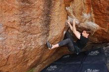 Bouldering in Hueco Tanks on 02/28/2020 with Blue Lizard Climbing and Yoga

Filename: SRM_20200228_1242480.jpg
Aperture: f/7.1
Shutter Speed: 1/250
Body: Canon EOS-1D Mark II
Lens: Canon EF 16-35mm f/2.8 L