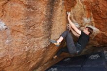 Bouldering in Hueco Tanks on 02/28/2020 with Blue Lizard Climbing and Yoga

Filename: SRM_20200228_1243260.jpg
Aperture: f/6.3
Shutter Speed: 1/250
Body: Canon EOS-1D Mark II
Lens: Canon EF 16-35mm f/2.8 L