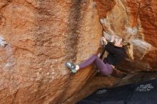 Bouldering in Hueco Tanks on 02/28/2020 with Blue Lizard Climbing and Yoga

Filename: SRM_20200228_1244090.jpg
Aperture: f/7.1
Shutter Speed: 1/250
Body: Canon EOS-1D Mark II
Lens: Canon EF 16-35mm f/2.8 L