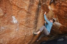 Bouldering in Hueco Tanks on 02/28/2020 with Blue Lizard Climbing and Yoga

Filename: SRM_20200228_1245480.jpg
Aperture: f/8.0
Shutter Speed: 1/250
Body: Canon EOS-1D Mark II
Lens: Canon EF 16-35mm f/2.8 L