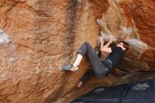 Bouldering in Hueco Tanks on 02/28/2020 with Blue Lizard Climbing and Yoga

Filename: SRM_20200228_1246570.jpg
Aperture: f/7.1
Shutter Speed: 1/250
Body: Canon EOS-1D Mark II
Lens: Canon EF 16-35mm f/2.8 L