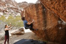 Bouldering in Hueco Tanks on 02/28/2020 with Blue Lizard Climbing and Yoga

Filename: SRM_20200228_1251230.jpg
Aperture: f/8.0
Shutter Speed: 1/250
Body: Canon EOS-1D Mark II
Lens: Canon EF 16-35mm f/2.8 L