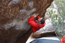 Bouldering in Hueco Tanks on 02/28/2020 with Blue Lizard Climbing and Yoga

Filename: SRM_20200228_1314080.jpg
Aperture: f/4.5
Shutter Speed: 1/250
Body: Canon EOS-1D Mark II
Lens: Canon EF 16-35mm f/2.8 L