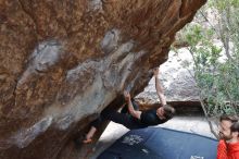 Bouldering in Hueco Tanks on 02/28/2020 with Blue Lizard Climbing and Yoga

Filename: SRM_20200228_1317260.jpg
Aperture: f/5.0
Shutter Speed: 1/250
Body: Canon EOS-1D Mark II
Lens: Canon EF 16-35mm f/2.8 L