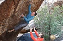 Bouldering in Hueco Tanks on 02/28/2020 with Blue Lizard Climbing and Yoga

Filename: SRM_20200228_1324220.jpg
Aperture: f/5.0
Shutter Speed: 1/250
Body: Canon EOS-1D Mark II
Lens: Canon EF 16-35mm f/2.8 L