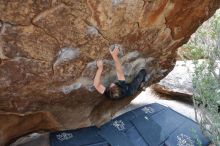 Bouldering in Hueco Tanks on 02/28/2020 with Blue Lizard Climbing and Yoga

Filename: SRM_20200228_1327081.jpg
Aperture: f/4.0
Shutter Speed: 1/250
Body: Canon EOS-1D Mark II
Lens: Canon EF 16-35mm f/2.8 L