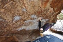 Bouldering in Hueco Tanks on 02/28/2020 with Blue Lizard Climbing and Yoga

Filename: SRM_20200228_1328260.jpg
Aperture: f/3.5
Shutter Speed: 1/250
Body: Canon EOS-1D Mark II
Lens: Canon EF 16-35mm f/2.8 L