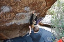 Bouldering in Hueco Tanks on 02/28/2020 with Blue Lizard Climbing and Yoga

Filename: SRM_20200228_1329320.jpg
Aperture: f/4.0
Shutter Speed: 1/250
Body: Canon EOS-1D Mark II
Lens: Canon EF 16-35mm f/2.8 L