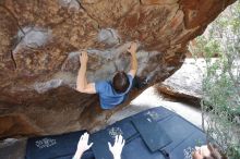 Bouldering in Hueco Tanks on 02/28/2020 with Blue Lizard Climbing and Yoga

Filename: SRM_20200228_1331100.jpg
Aperture: f/3.5
Shutter Speed: 1/250
Body: Canon EOS-1D Mark II
Lens: Canon EF 16-35mm f/2.8 L