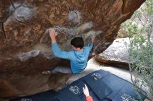 Bouldering in Hueco Tanks on 02/28/2020 with Blue Lizard Climbing and Yoga

Filename: SRM_20200228_1331480.jpg
Aperture: f/4.5
Shutter Speed: 1/250
Body: Canon EOS-1D Mark II
Lens: Canon EF 16-35mm f/2.8 L