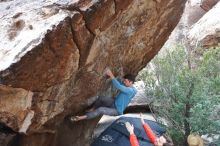 Bouldering in Hueco Tanks on 02/28/2020 with Blue Lizard Climbing and Yoga

Filename: SRM_20200228_1332000.jpg
Aperture: f/5.0
Shutter Speed: 1/250
Body: Canon EOS-1D Mark II
Lens: Canon EF 16-35mm f/2.8 L