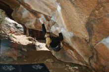 Bouldering in Hueco Tanks on 02/28/2020 with Blue Lizard Climbing and Yoga

Filename: SRM_20200228_1421300.jpg
Aperture: f/8.0
Shutter Speed: 1/250
Body: Canon EOS-1D Mark II
Lens: Canon EF 16-35mm f/2.8 L