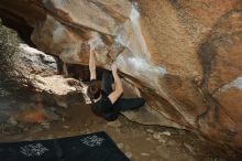 Bouldering in Hueco Tanks on 02/28/2020 with Blue Lizard Climbing and Yoga

Filename: SRM_20200228_1424060.jpg
Aperture: f/8.0
Shutter Speed: 1/250
Body: Canon EOS-1D Mark II
Lens: Canon EF 16-35mm f/2.8 L