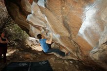 Bouldering in Hueco Tanks on 02/28/2020 with Blue Lizard Climbing and Yoga

Filename: SRM_20200228_1425260.jpg
Aperture: f/8.0
Shutter Speed: 1/250
Body: Canon EOS-1D Mark II
Lens: Canon EF 16-35mm f/2.8 L