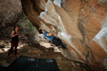 Bouldering in Hueco Tanks on 02/28/2020 with Blue Lizard Climbing and Yoga

Filename: SRM_20200228_1425290.jpg
Aperture: f/8.0
Shutter Speed: 1/250
Body: Canon EOS-1D Mark II
Lens: Canon EF 16-35mm f/2.8 L