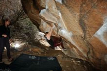 Bouldering in Hueco Tanks on 02/28/2020 with Blue Lizard Climbing and Yoga

Filename: SRM_20200228_1426120.jpg
Aperture: f/8.0
Shutter Speed: 1/250
Body: Canon EOS-1D Mark II
Lens: Canon EF 16-35mm f/2.8 L