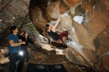 Bouldering in Hueco Tanks on 02/28/2020 with Blue Lizard Climbing and Yoga

Filename: SRM_20200228_1426350.jpg
Aperture: f/8.0
Shutter Speed: 1/250
Body: Canon EOS-1D Mark II
Lens: Canon EF 16-35mm f/2.8 L