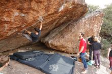 Bouldering in Hueco Tanks on 02/28/2020 with Blue Lizard Climbing and Yoga

Filename: SRM_20200228_1428360.jpg
Aperture: f/6.3
Shutter Speed: 1/250
Body: Canon EOS-1D Mark II
Lens: Canon EF 16-35mm f/2.8 L