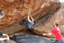 Bouldering in Hueco Tanks on 02/28/2020 with Blue Lizard Climbing and Yoga

Filename: SRM_20200228_1431570.jpg
Aperture: f/5.6
Shutter Speed: 1/250
Body: Canon EOS-1D Mark II
Lens: Canon EF 16-35mm f/2.8 L