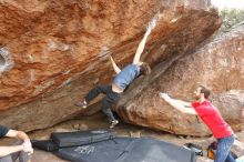 Bouldering in Hueco Tanks on 02/28/2020 with Blue Lizard Climbing and Yoga

Filename: SRM_20200228_1432020.jpg
Aperture: f/6.3
Shutter Speed: 1/250
Body: Canon EOS-1D Mark II
Lens: Canon EF 16-35mm f/2.8 L