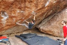 Bouldering in Hueco Tanks on 02/28/2020 with Blue Lizard Climbing and Yoga

Filename: SRM_20200228_1434280.jpg
Aperture: f/5.0
Shutter Speed: 1/250
Body: Canon EOS-1D Mark II
Lens: Canon EF 16-35mm f/2.8 L