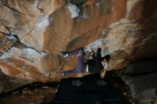 Bouldering in Hueco Tanks on 02/28/2020 with Blue Lizard Climbing and Yoga

Filename: SRM_20200228_1436360.jpg
Aperture: f/8.0
Shutter Speed: 1/250
Body: Canon EOS-1D Mark II
Lens: Canon EF 16-35mm f/2.8 L