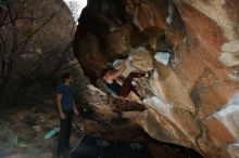 Bouldering in Hueco Tanks on 02/28/2020 with Blue Lizard Climbing and Yoga

Filename: SRM_20200228_1443010.jpg
Aperture: f/7.1
Shutter Speed: 1/250
Body: Canon EOS-1D Mark II
Lens: Canon EF 16-35mm f/2.8 L